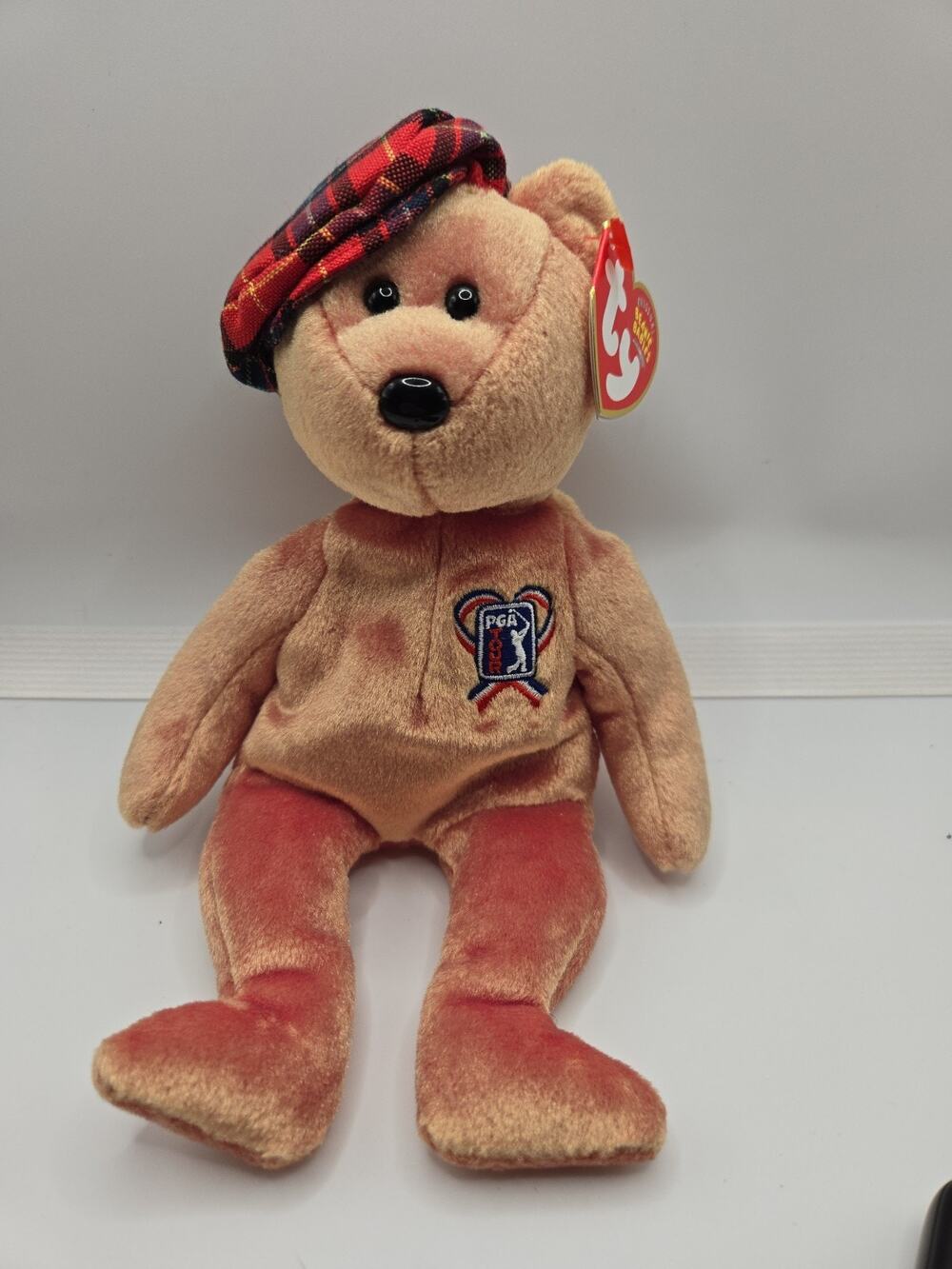 Ty Beanie Baby - CHARITEE the PGA Golf Bear 9" NEW MWMTs Stuffed Animal Toy